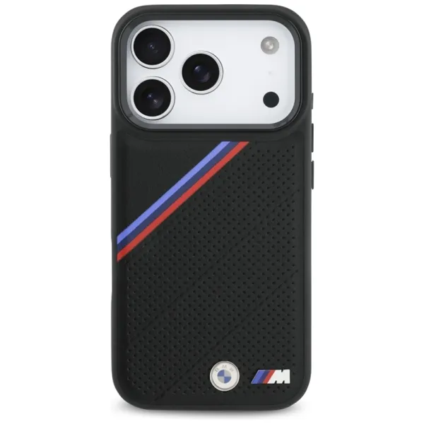 BMW M Tricolor Metal Logo MagSafe - iPhone 17 Pro Case (Black)