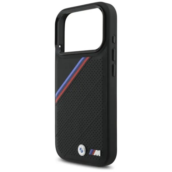 BMW M Tricolor Metal Logo MagSafe - iPhone 17 Pro Case (Black)