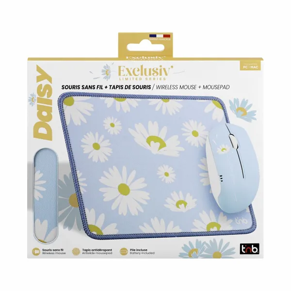 Игровая мышь с ковриком T'NB DAISY Синий