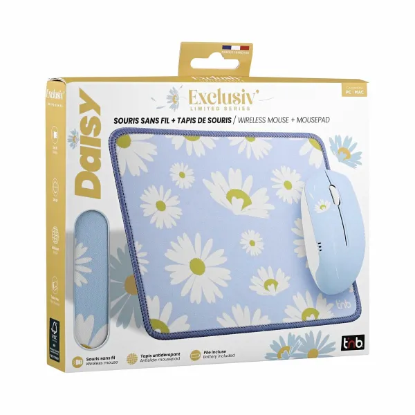 Игровая мышь с ковриком T'NB DAISY Синий