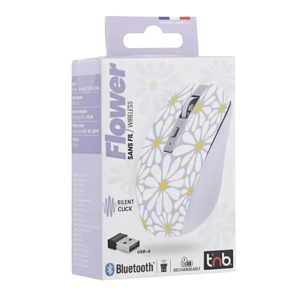 Belaidė Bluetooth pelė T'NB FLOWER Spalvotas 1600 dpi