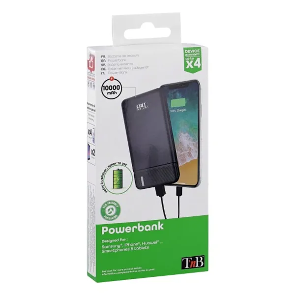 Powerbank T'NB PBU10000 Juoda 10000 mAh