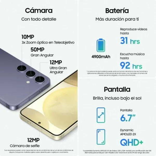 Išmanusis Telefonas Samsung Galaxy S24+ 6,7" 12 GB RAM 512 GB Violetinė