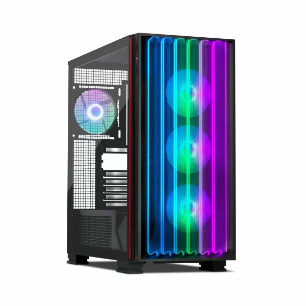ATX pusiau bokšto tipo korpusas Yeyian Mirage X Cristal Templado Spalvotas