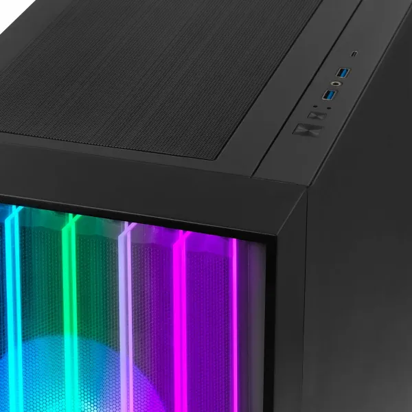 ATX pusiau bokšto tipo korpusas Yeyian Mirage X Cristal Templado Spalvotas