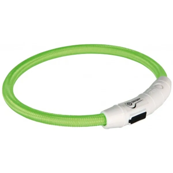 LED- valgustusega kaelarihm lemmikloomadele Trixie Flash USB Roheline