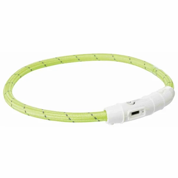 LED Collar for Pets Trixie Flash USB Green
