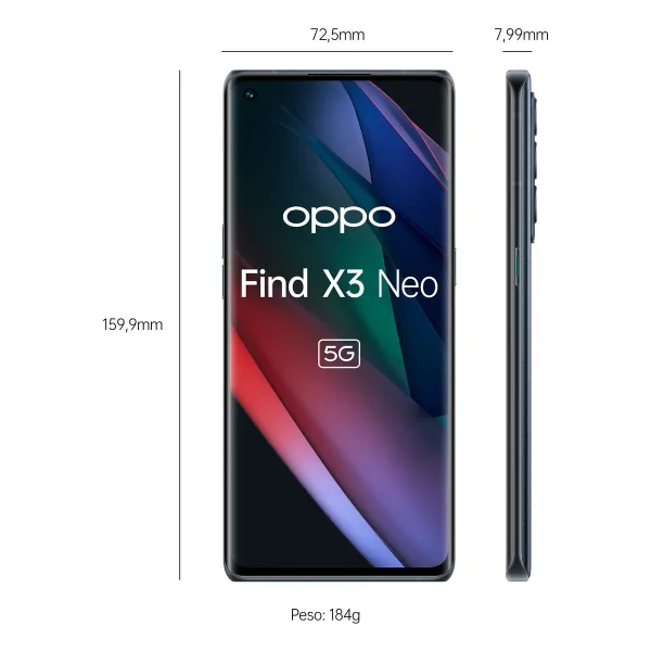 Išmanusis Telefonas Oppo Find X3 Neo 6,55" Snapdragon 865 Juoda 12 GB RAM 256 GB