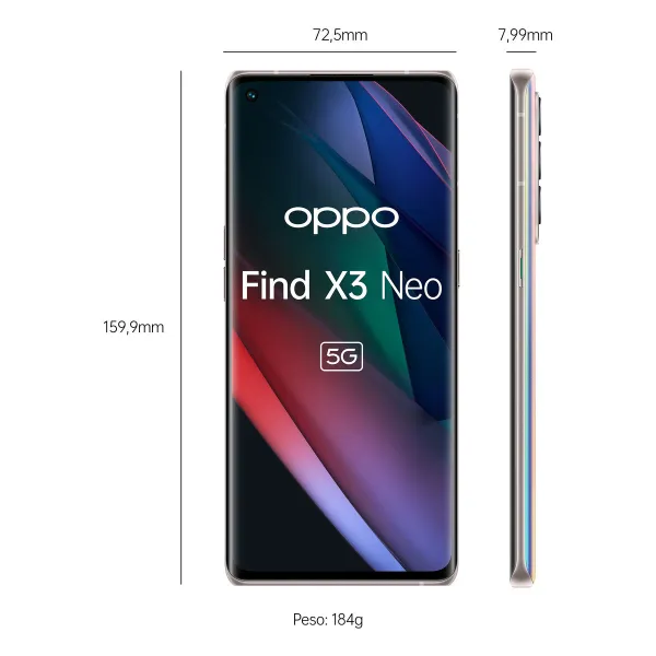 Išmanusis Telefonas Oppo Find X3 Neo 6,55" Snapdragon 865 12 GB RAM 256 GB Juoda Sidabras