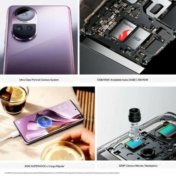 Viedtālruņi Oppo Reno10 Pro 5G 6,7" Octa Core 12 GB RAM 256 GB Melns Sudrabains