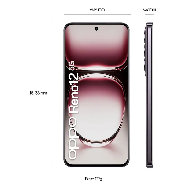 Išmanusis Telefonas Oppo Reno12 5G 6,7" 12 GB RAM 256 GB Ruda Juoda Dual SIM