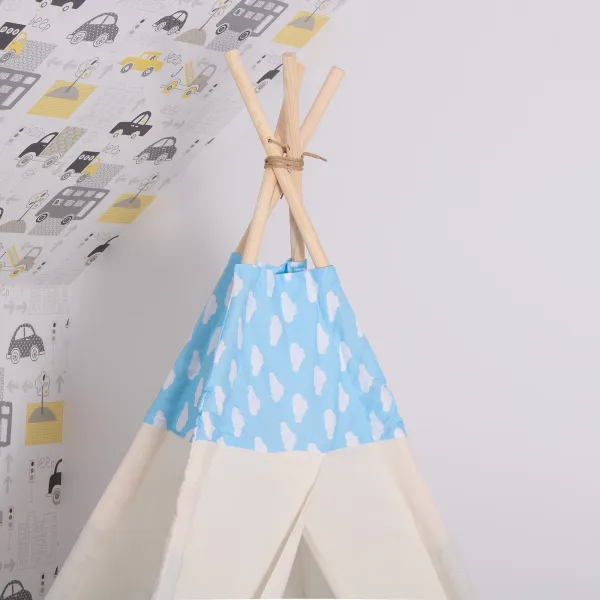 Tipi telts Springos TIP05 mākoņu zila