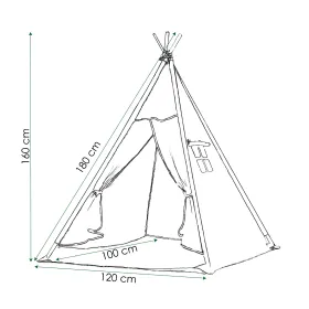 Tipi teltta Springos TIP06 sininen