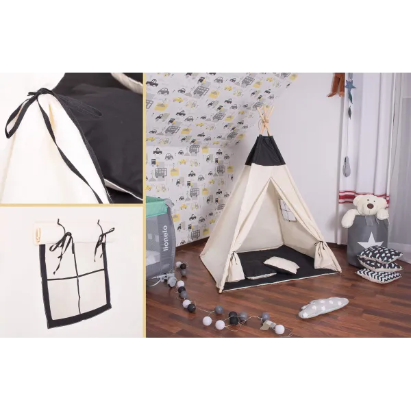 Tipi palapinė Springos TIP11 juoda