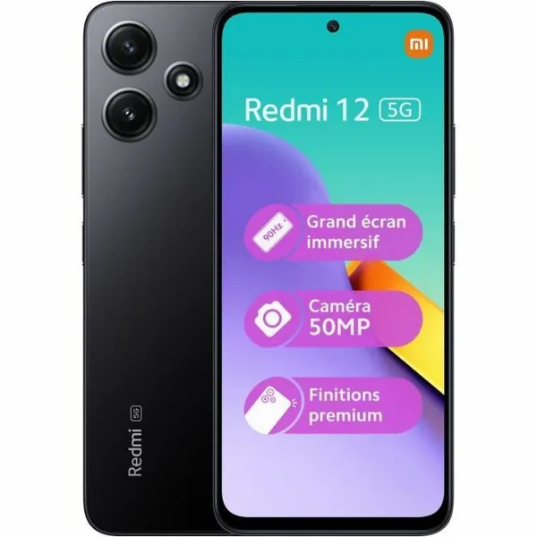 Išmanusis Telefonas Xiaomi REDMI 12 5G 4-128 BK 6,8" 6,79" Octa Core 4 GB RAM 128 GB Juoda