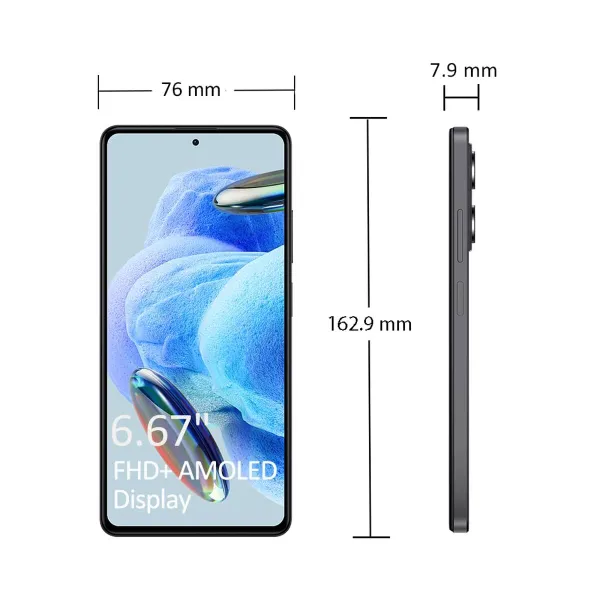 Išmanusis Telefonas Xiaomi Note 12 Pro 5G 6,67" Octa Core 6 GB RAM 128 GB Balta Juoda