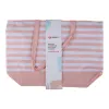 Alpina - Striped Beach Bag 49.3x16x34 cm (Apricot / White)