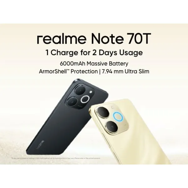 Išmanusis Telefonas Realme Note 70T 6,74" Octa Core 4 GB RAM 64 GB Juoda