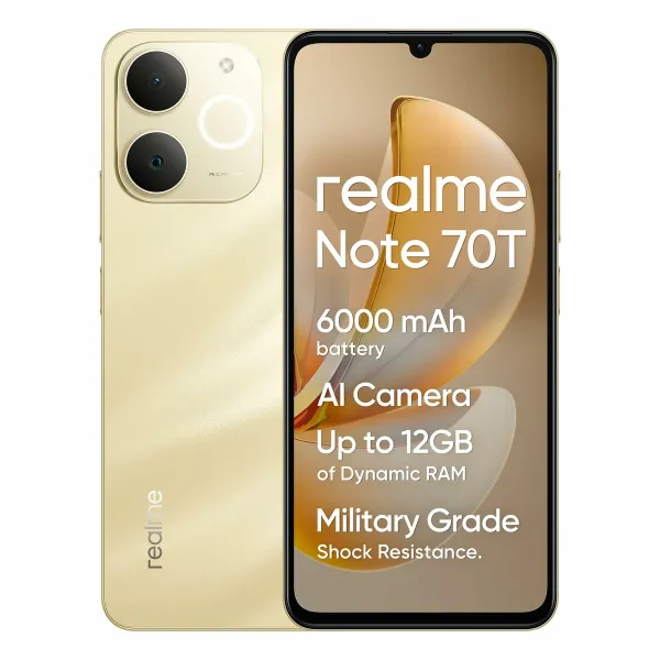Išmanusis Telefonas Realme Note 70T 6,74" Octa Core 4 GB RAM 64 GB Auksas