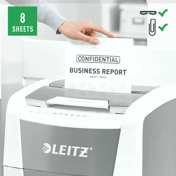 Popieriaus smulkintuvas (itin smulkus) Leitz IQ 300 Autofeed P5 60 L
