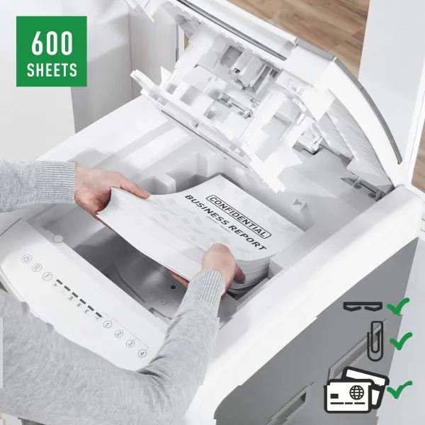 Popieriaus smulkintuvas Leitz IQ 600 Pro Autofeed P4 60 L
