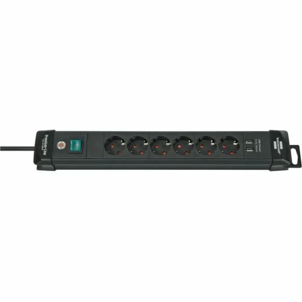 Strāvas virtene - 6 ligzdas ar Slēdzi Brennenstuhl Premium-Line 3600 W (3 m)