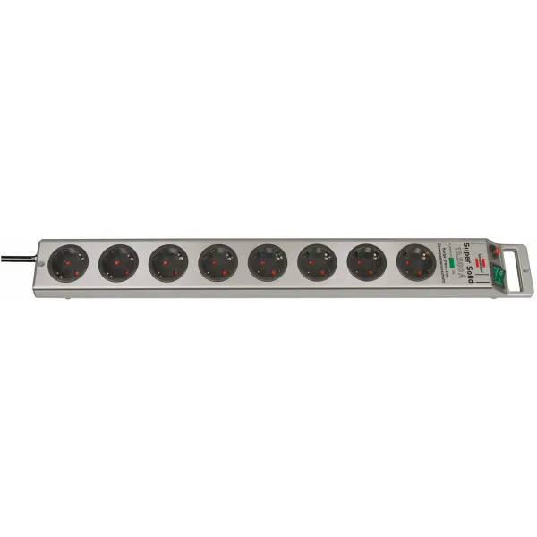 Strāvas virtene - 5 ligzdas ar Slēdzi Brennenstuhl Super-Solid 3600 W (2,5 m)