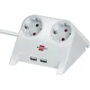 2 kištukų lizdas be maitinimo jungiklio Brennenstuhl 1153520222 3600 W USB x 2 Staltiesė (1,8 m)