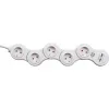 Elektros prailgintuvas su jungikliu, 5 lizdai Brennenstuhl Vario-Power Balta 3600 W USB x 2 (1,4 m)