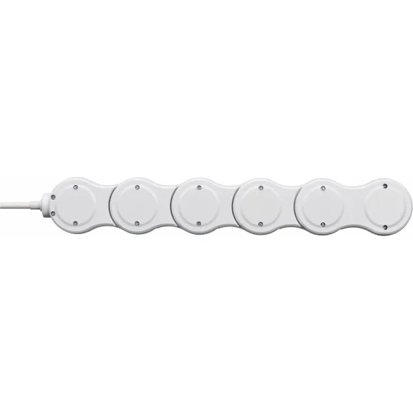 Elektros prailgintuvas su jungikliu, 5 lizdai Brennenstuhl Vario-Power Balta 3600 W USB x 2 (1,4 m)