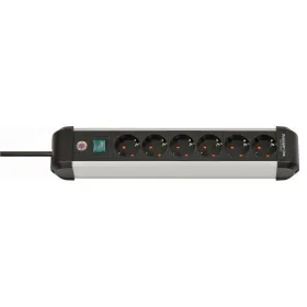 Strāvas virtene - 6 ligzdas ar Slēdzi Brennenstuhl Premium-Alu-Line 3500 W (3 m)