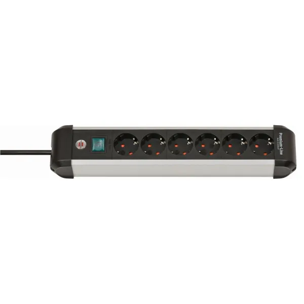 Elektros prailgintuvas su jungikliu, 6 lizdai Brennenstuhl Premium-Alu-Line 3500 W (3 m)