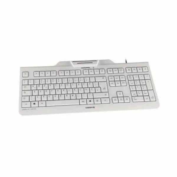 Klaviatūra ar Lasītāju Cherry JK-A0100ES-0 Balts Pelēks Spāņu Qwerty QWERTY