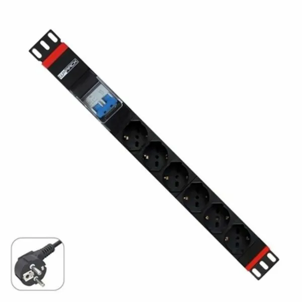 Schuko 19" 6-suuntainen haaroitusadapteri WP WPN-PDU-G02-06 (2 m)