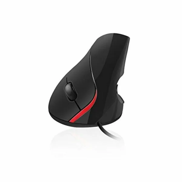 Ergonomiska optiskā pele Ewent EW3156 1000 dpi USB Melns Sarkans/Melns