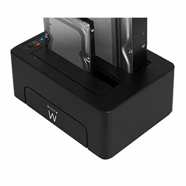 Dviguba doko stotelė Ewent AAACET0186 Dual 2.5"-3.5" USB 3.1 ABS Juoda