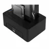 Dviguba doko stotelė Ewent AAACET0186 Dual 2.5"-3.5" USB 3.1 ABS Juoda