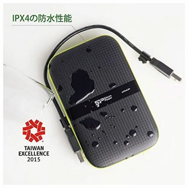 Išorinis kietasis diskas Silicon Power A60 2.5" USB 3.0 2 TB Anti-shock Waterproof Juoda