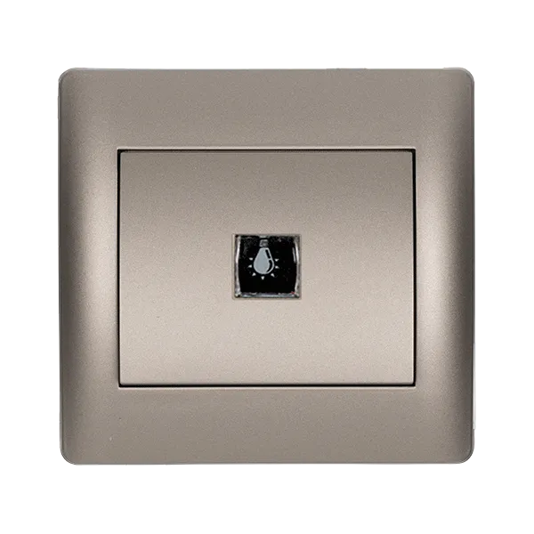Кнопка включения Rhyme Push Light, цвет серый металлик