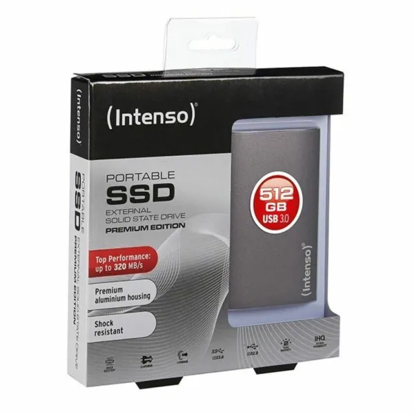 Išorinis kietasis diskas INTENSO 3823440 256 GB SSD 1.8" USB 3.0 Antracito