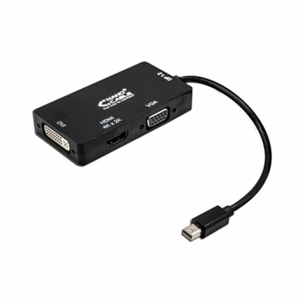 Mini DisplayPort – VGA/DVI/HDMI adapteris 3 en 1 NANOCABLE 10.16.3302-BK Juoda