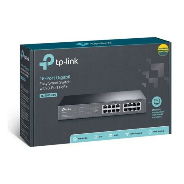 Sienas Skapja Slēdzis TP-Link TL-SG1016PE          16 x RJ45