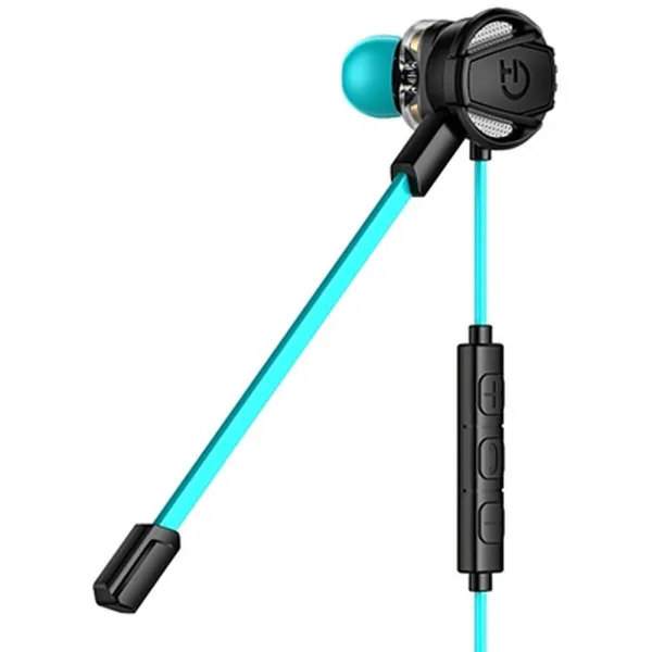 Žaidimų ausinės su mikrofonu Hiditec GHE010002 (3.5 mm) Juoda Mėlyna