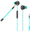 Žaidimų ausinės su mikrofonu Hiditec GHE010002 (3.5 mm) Juoda Mėlyna