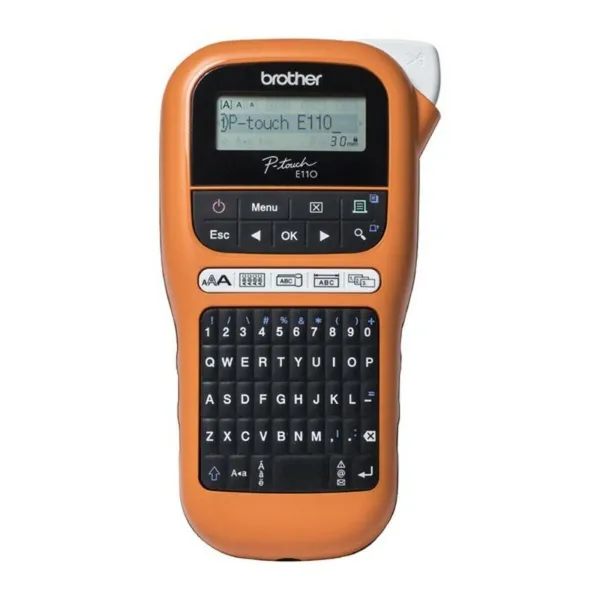 Pārnēsājams elektroniskais birku izgatavotājs Brother PTE110VP LCD Oranžs Melns/Oranžs
