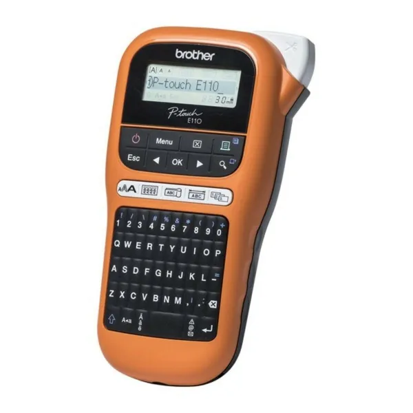 Pārnēsājams elektroniskais birku izgatavotājs Brother PTE110VP LCD Oranžs Melns/Oranžs