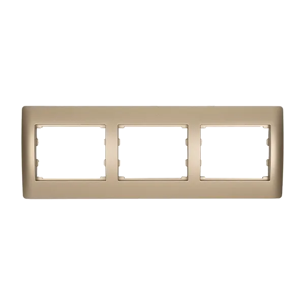 RHYME TRIPLE PANEL - CHAMPAGNE METALLIC