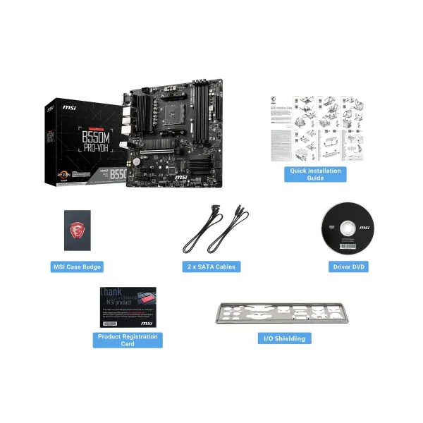 Mātesplate MSI B550M PRO-VDH AMD B550 AMD AMD AM4