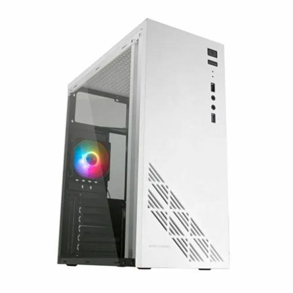 ATX pusiau bokšto tipo korpusas Mars Gaming MC100W ATX LED RGB Balta
