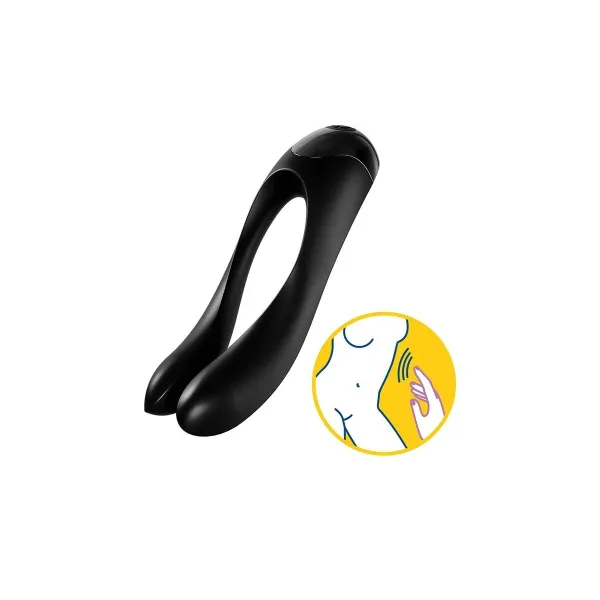 Pāru Masāžas Rīks Satisfyer Candy Cane Melns